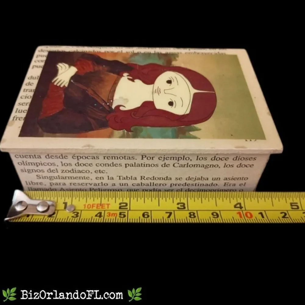 ARTISANAL GIFTS: Mona Lisa Style Handcrafted Lacquered Jewelry Box Small **NEW**